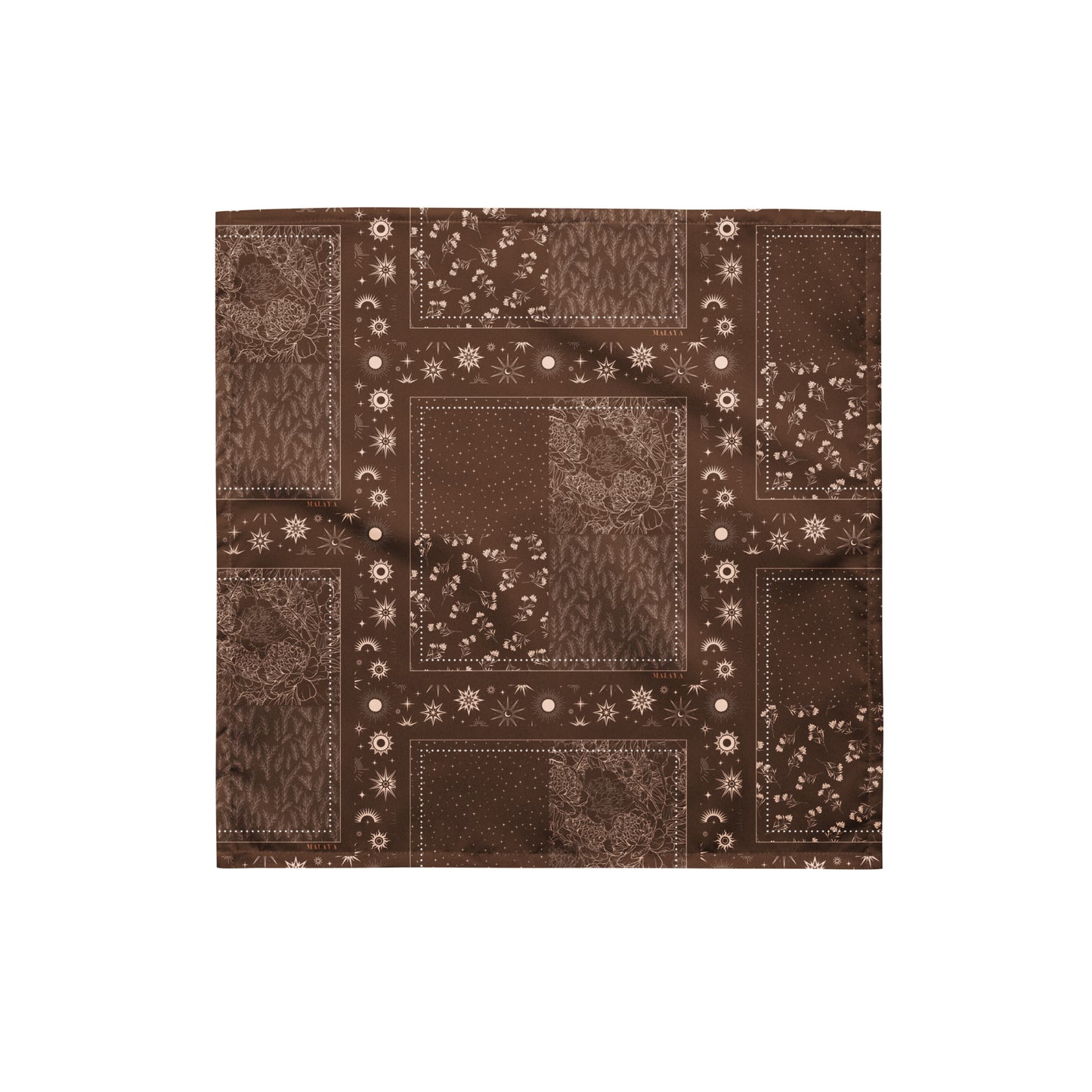 Patchwork Bandana in Brown